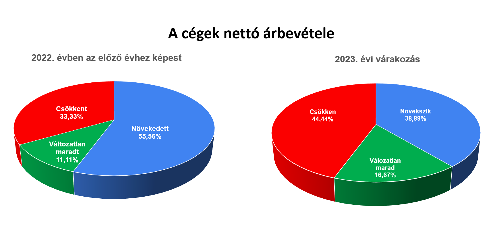 A cégek nettó árbevétele  Forrás: ÉVOSZ felmérés